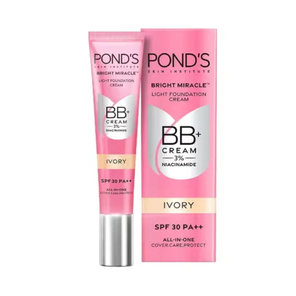 Ponds BB+ Cream Instant Spot Coverage + Light Make-up Glow Ivory -18gm